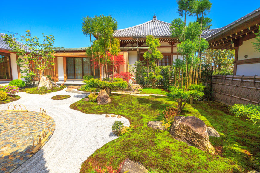 著名日式枯山水庭院設計實景案例圖片-成都青望園林景觀設計公司-1